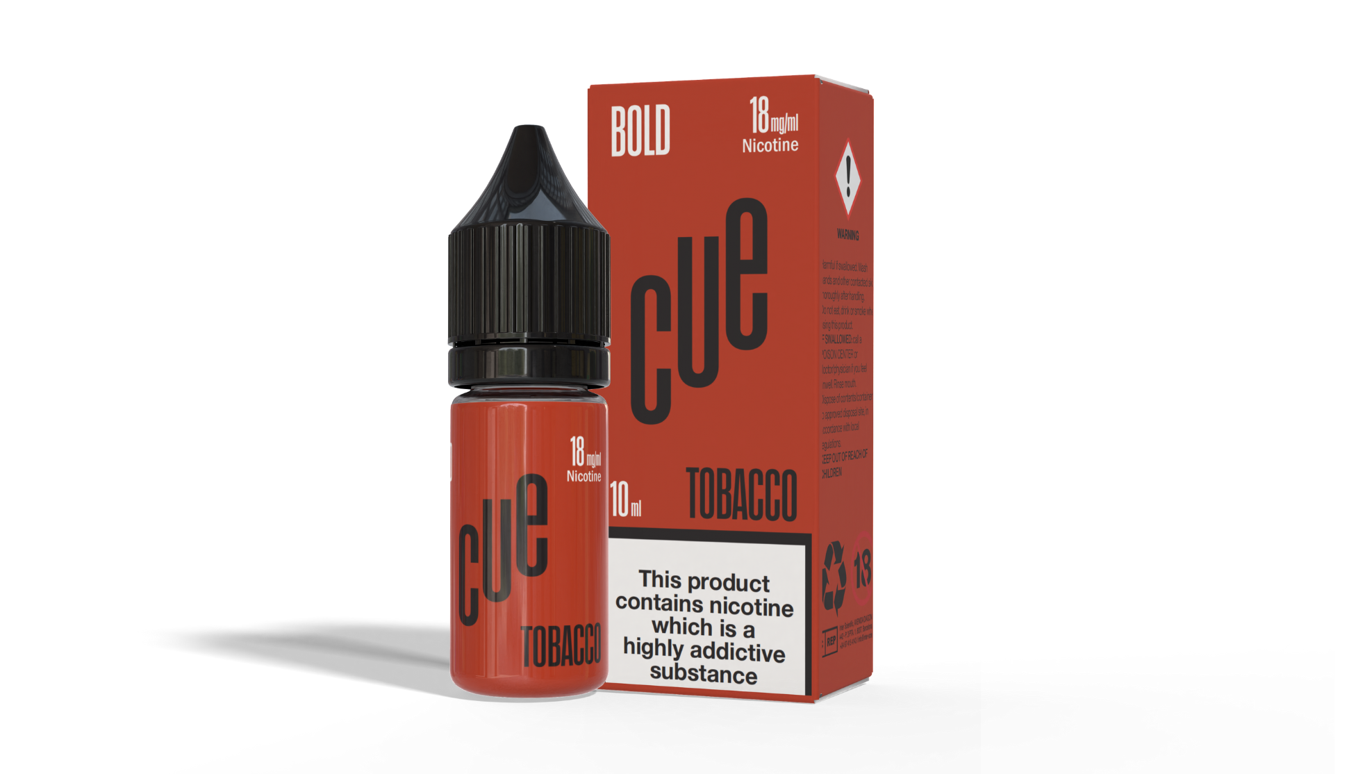 Bold Tobacco 10ml Nic Salt E-Liquid by Cue Vapor