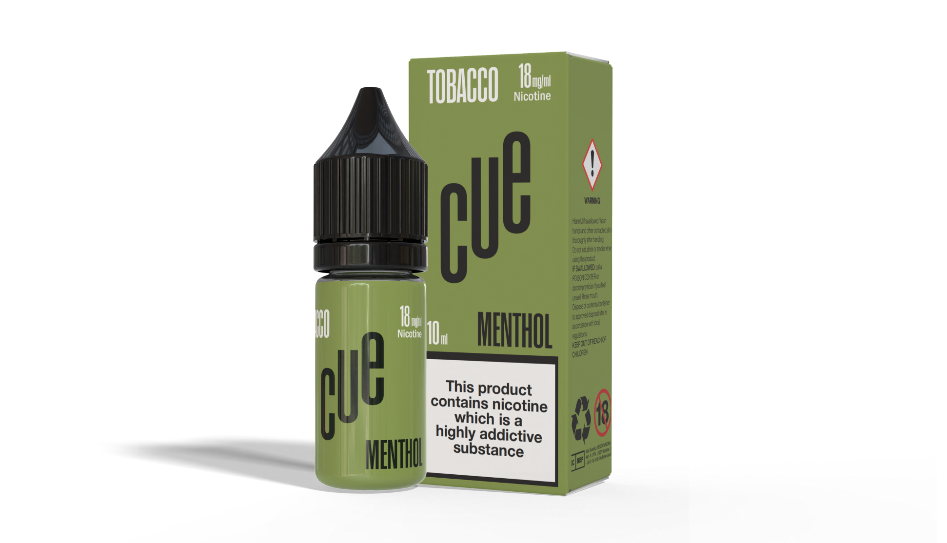 Menthol Tobacco 10ml Nic Salt E-Liquid by Cue Vapor