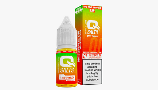 Watermelon 10ml Nicotine Salt E-Liquid by Qsalts 20MG