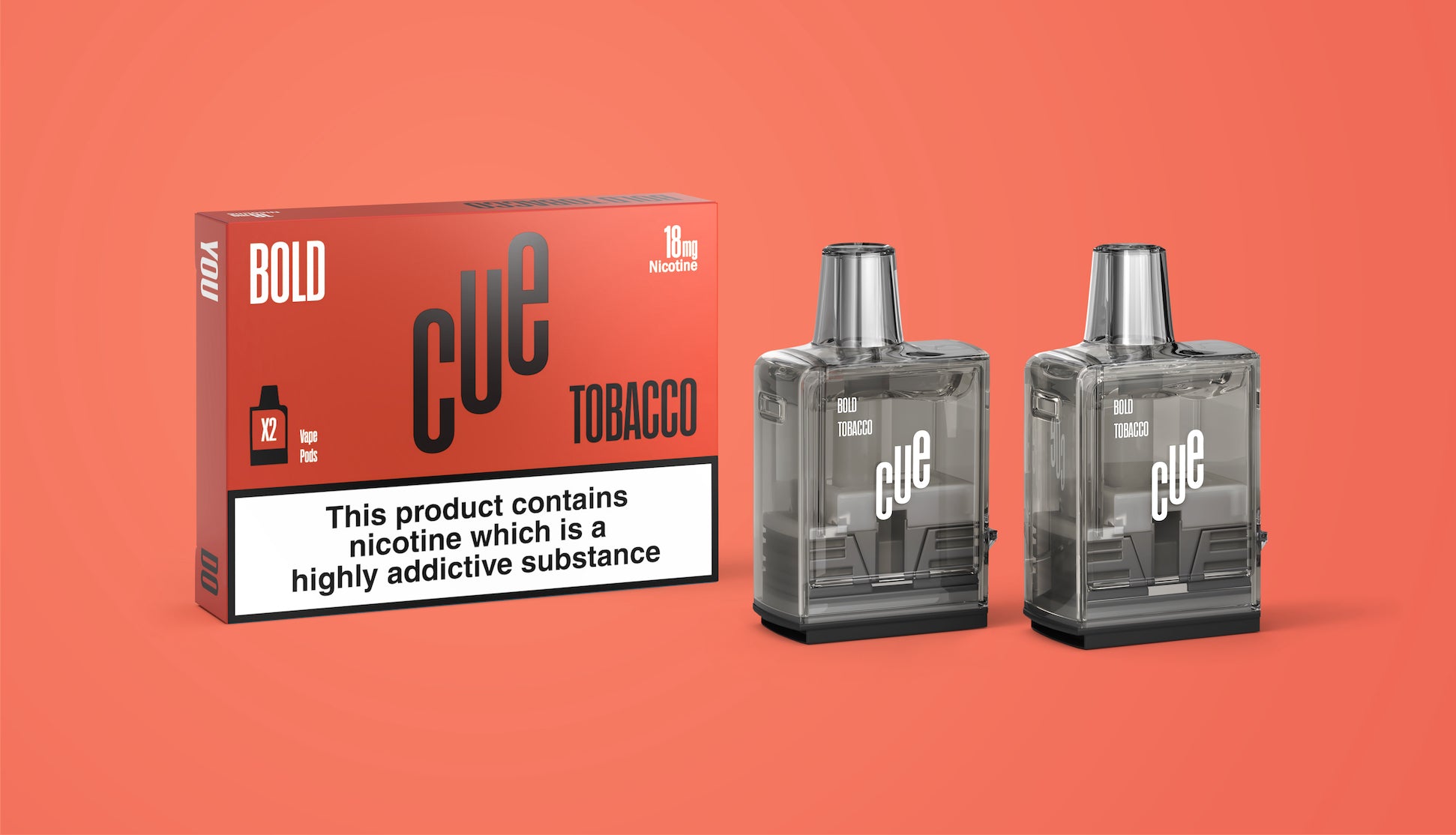CUE Vapor Pods Tobacco Vape e-liquid Pods In UK