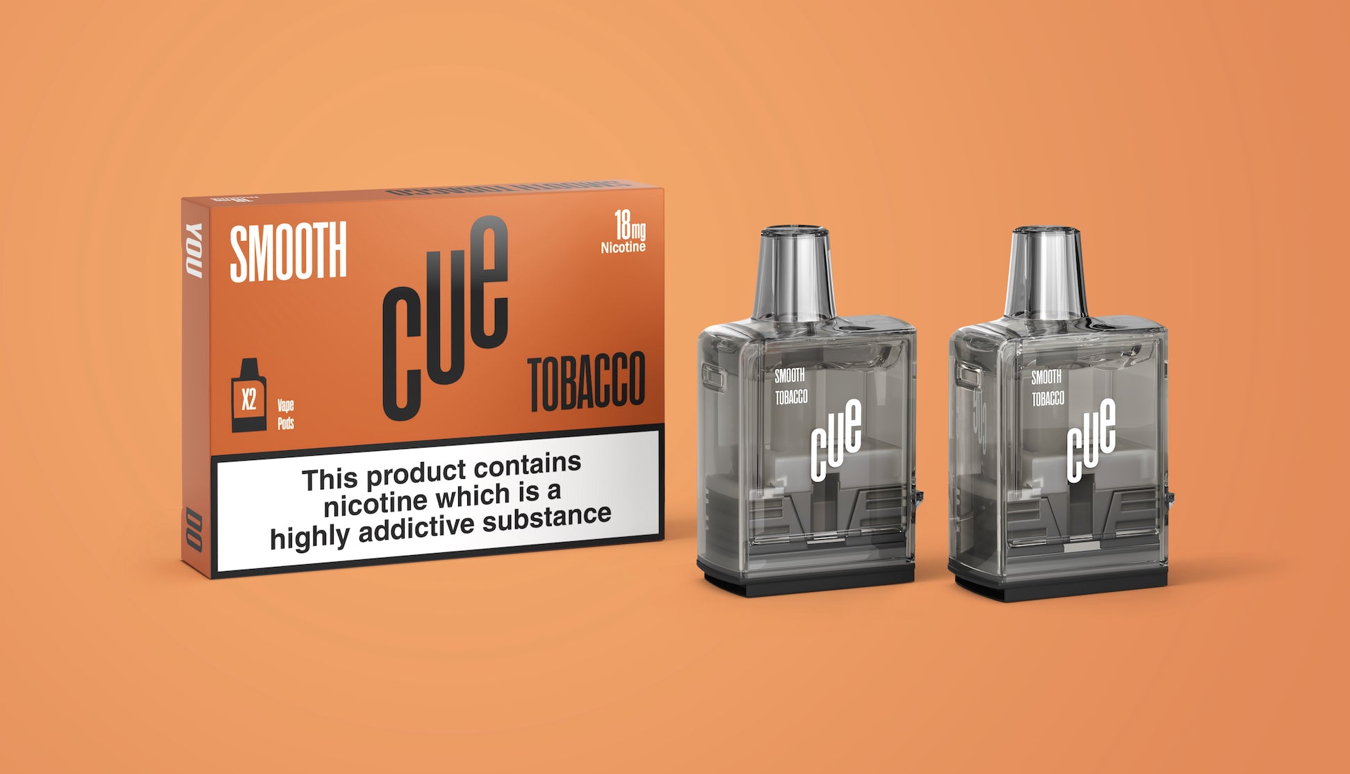 CUE Vapor Pods Smooth Tobacco Vape Liquid