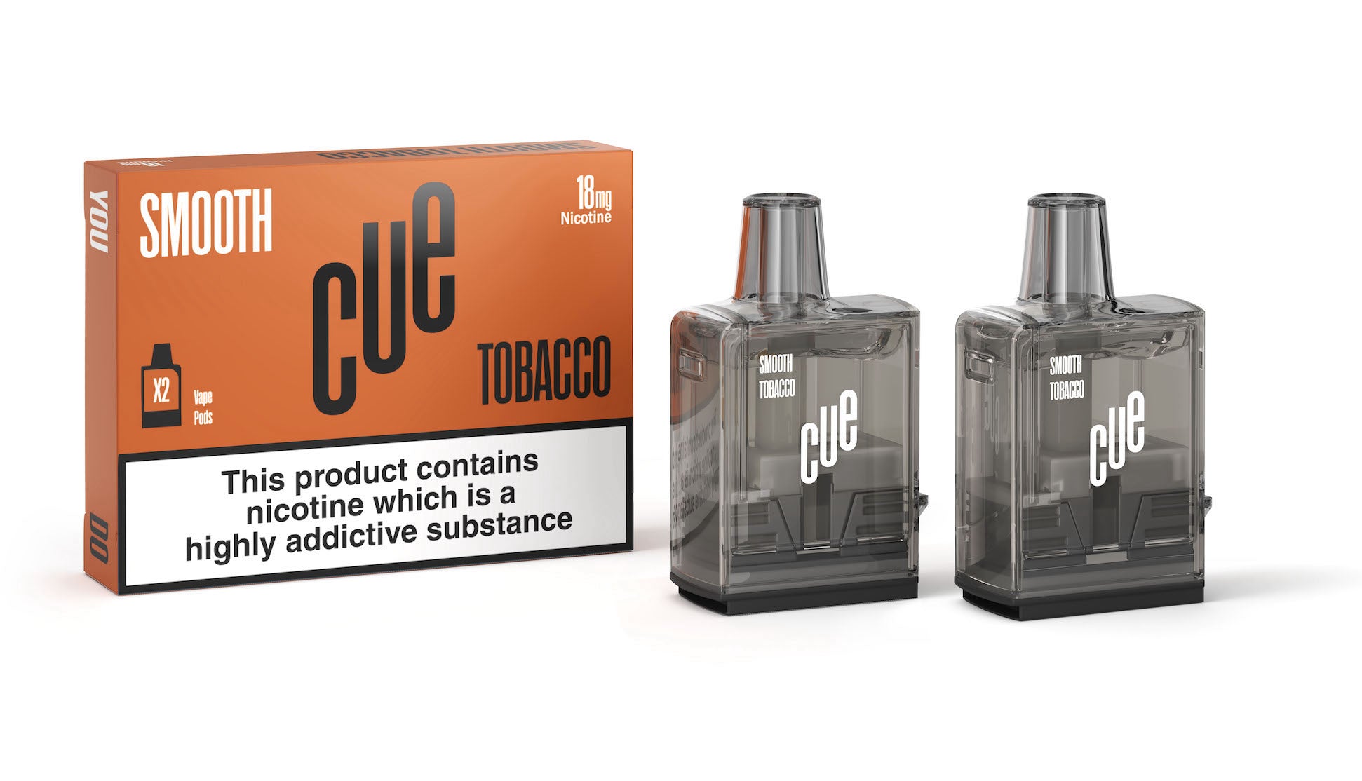 CUE Vapor Smooth Tobacco Vape Pods 18MG